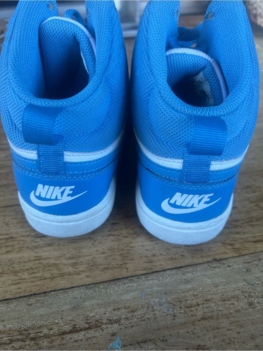 Kids High-Top Sneakers in Blue and White by Nike - Picture 3 of 6